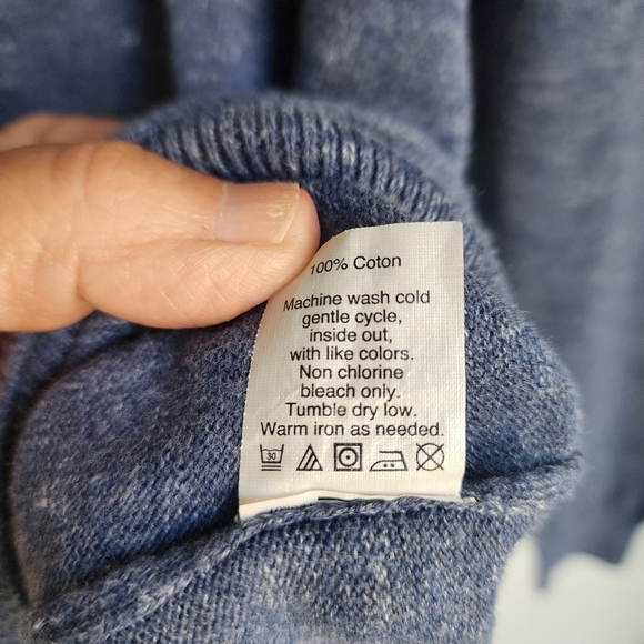 J. Crew Mens 100% Cotton Marled Blue sweater Size Small - Picture 9 of 9